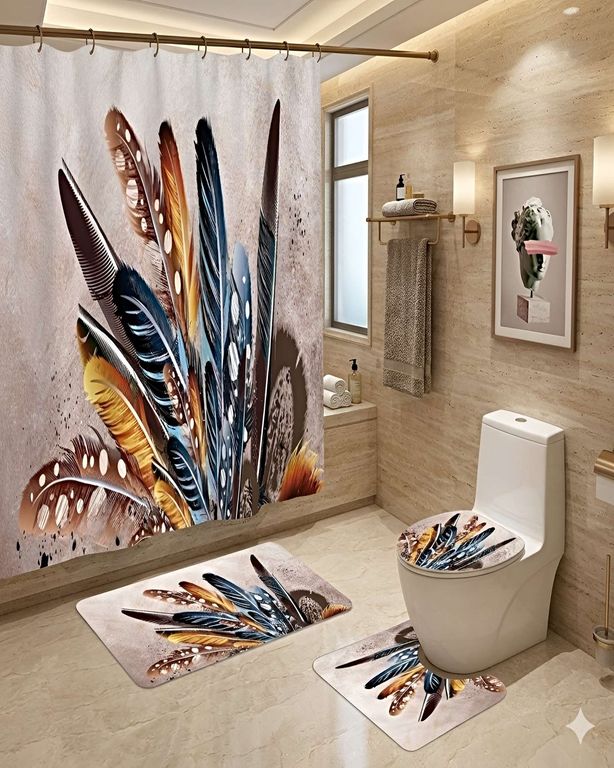 SET DE BAÑO COMPLETO 4 PIEZAS