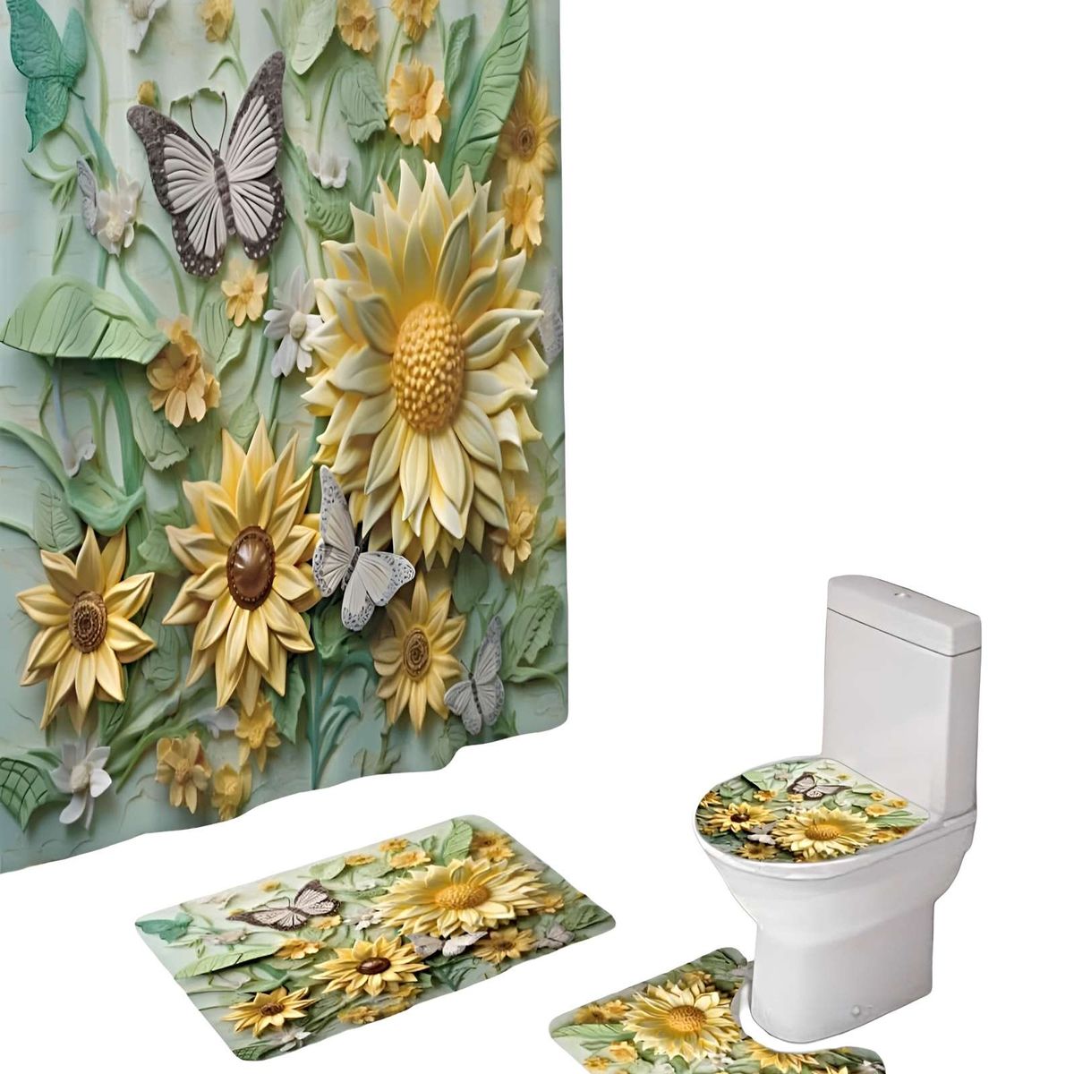 GENERICO - SET DE BAÑO COMPLETO 4 PIEZAS