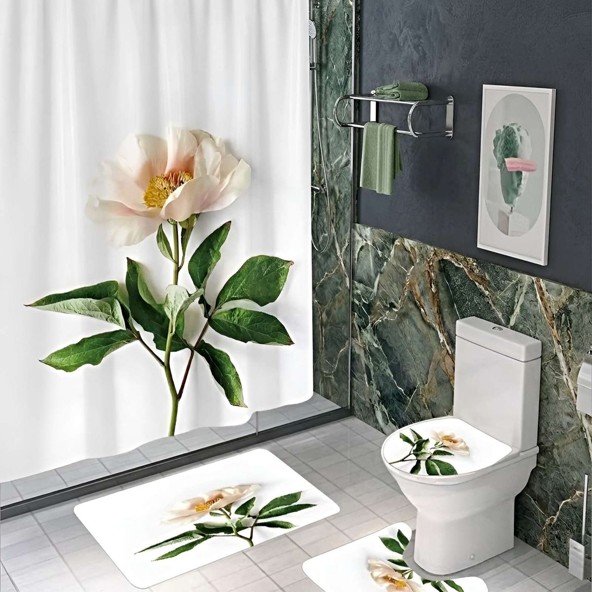 GENERICO - SET DE BAÑO COMPLETO 4 PIEZAS