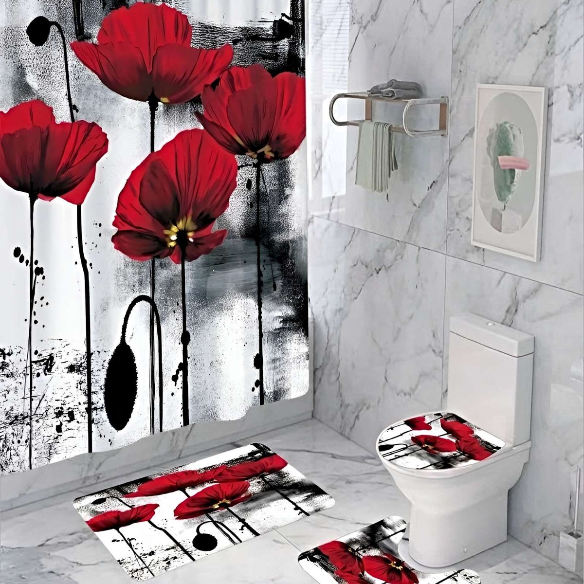 GENERICO - SET DE BAÑO COMPLETO 4 PIEZAS