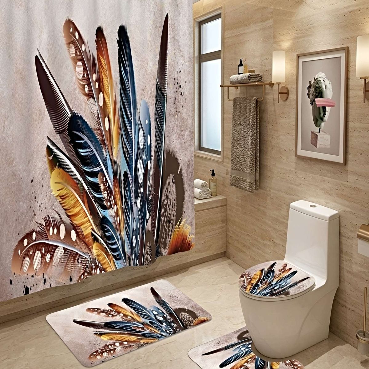GENERICO - SET DE 4 PIEZAS PARA EL BAÑO