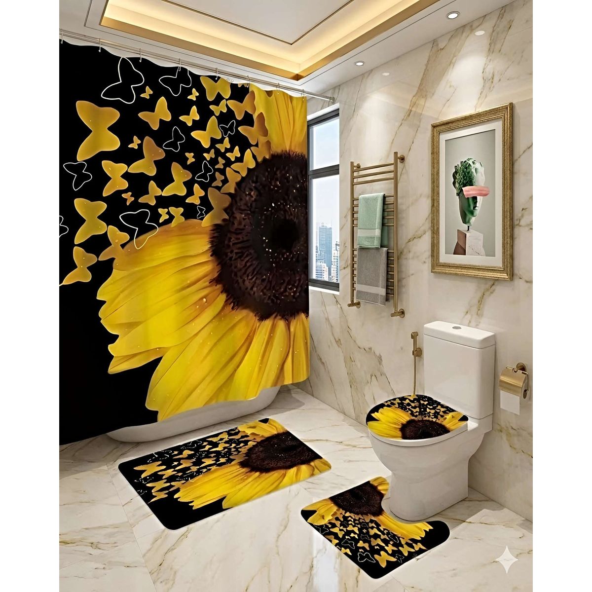 GENERICO - SET DE 4 PIEZAS PARA EL BAÑO