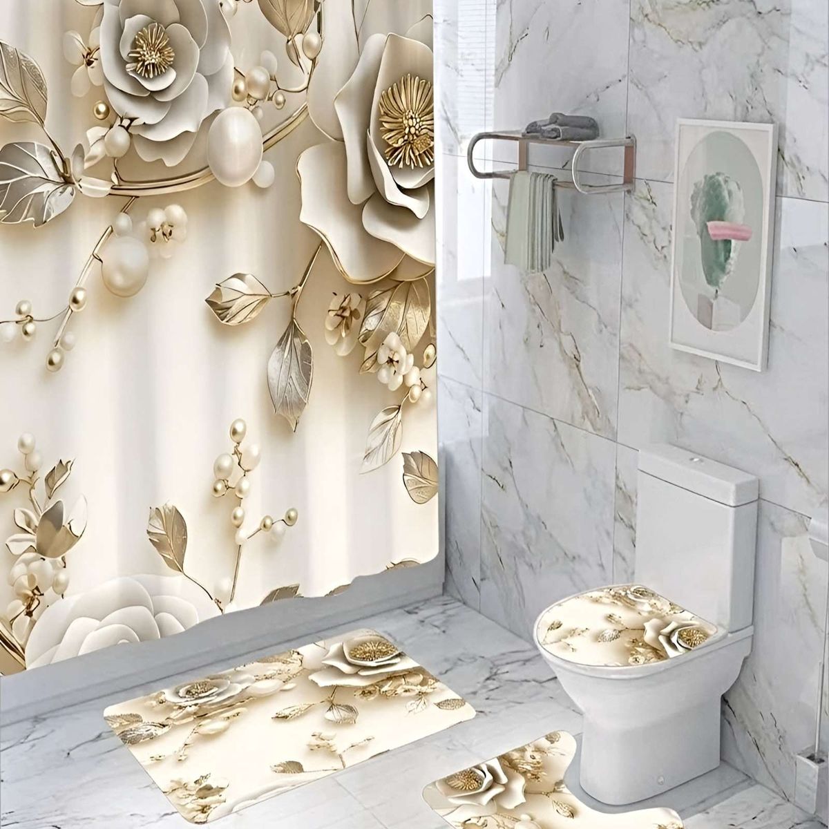 GENERICO - SET DE 4 PIEZAS PARA EL BAÑO