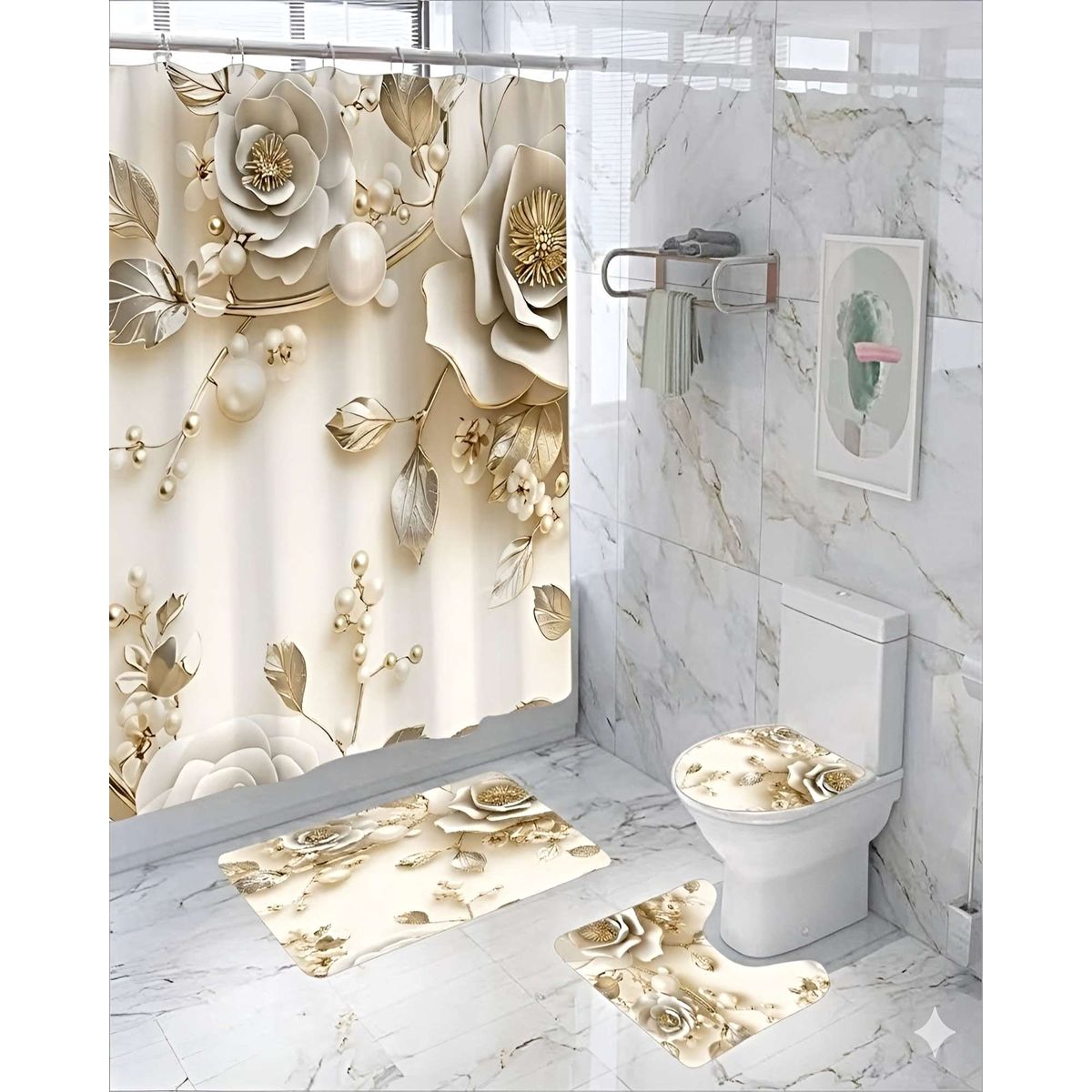 GENERICO - SET DE 4 PIEZAS PARA EL BAÑO