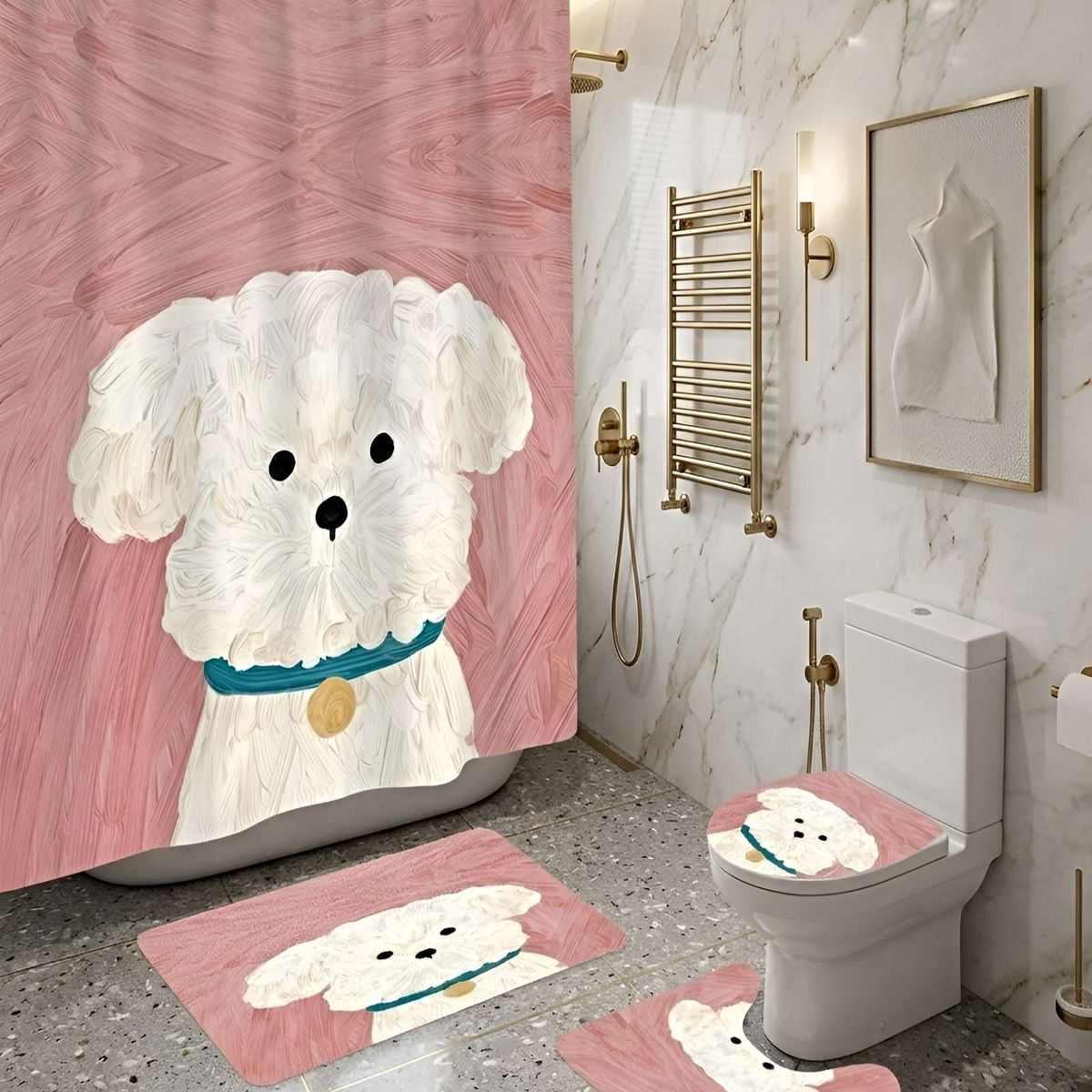 GENERICO - SET DE 4 PIEZAS PARA EL BAÑO