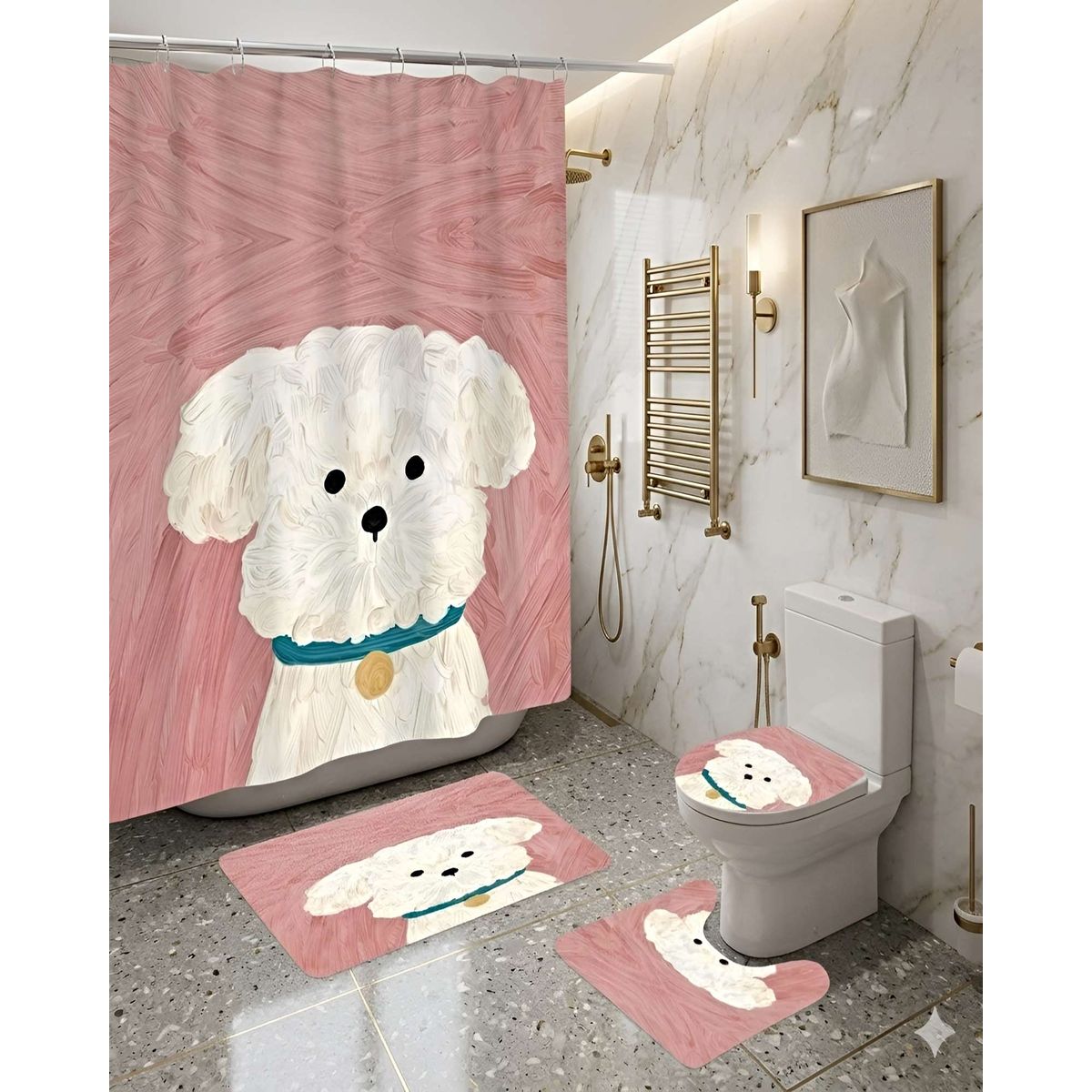 GENERICO - SET DE 4 PIEZAS PARA EL BAÑO