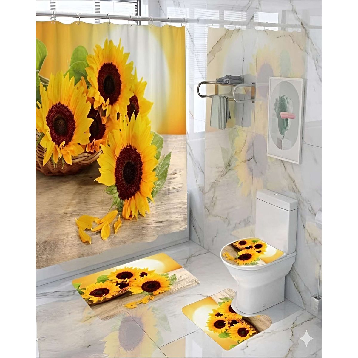 GENERICO - SET DE 4 PIEZAS PARA EL BAÑO