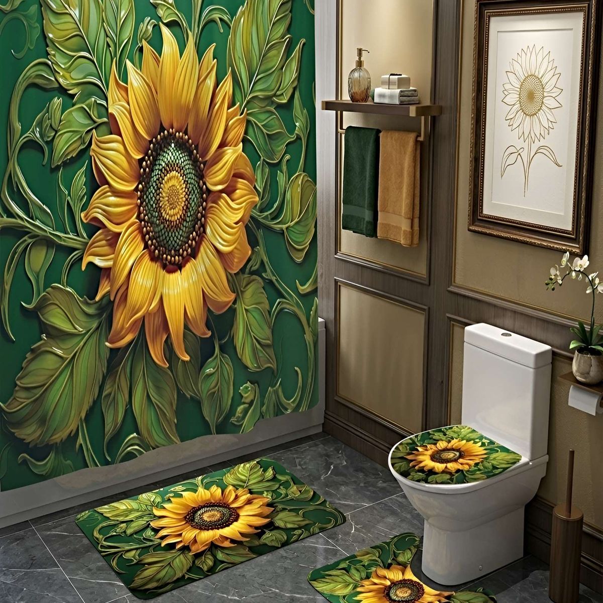 GENERICO - SET DE 4 PIEZAS PARA EL BAÑO ACCESORIOS
