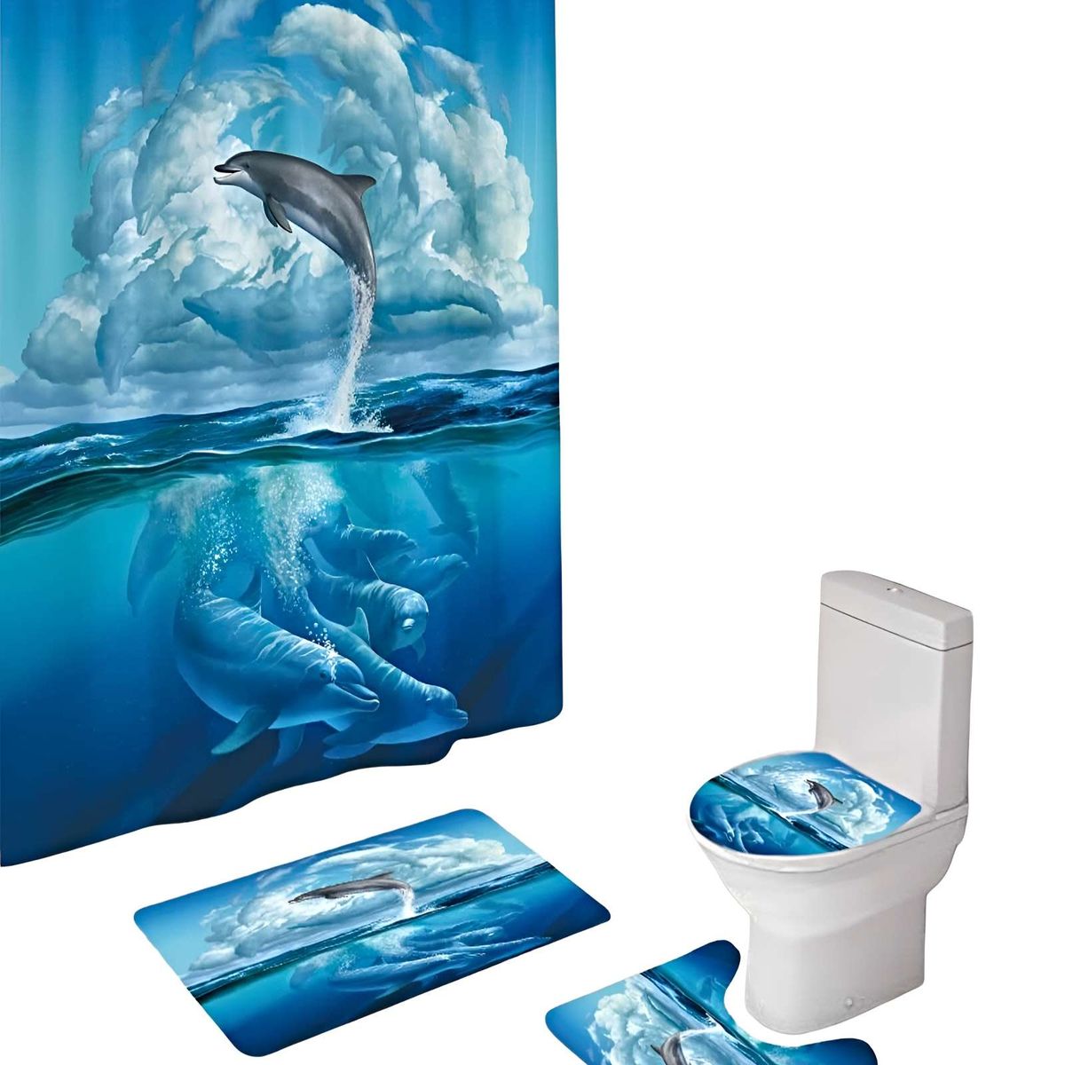 GENERICO - SET DE 4 PIEZAS PARA EL BAÑO ACCESORIOS