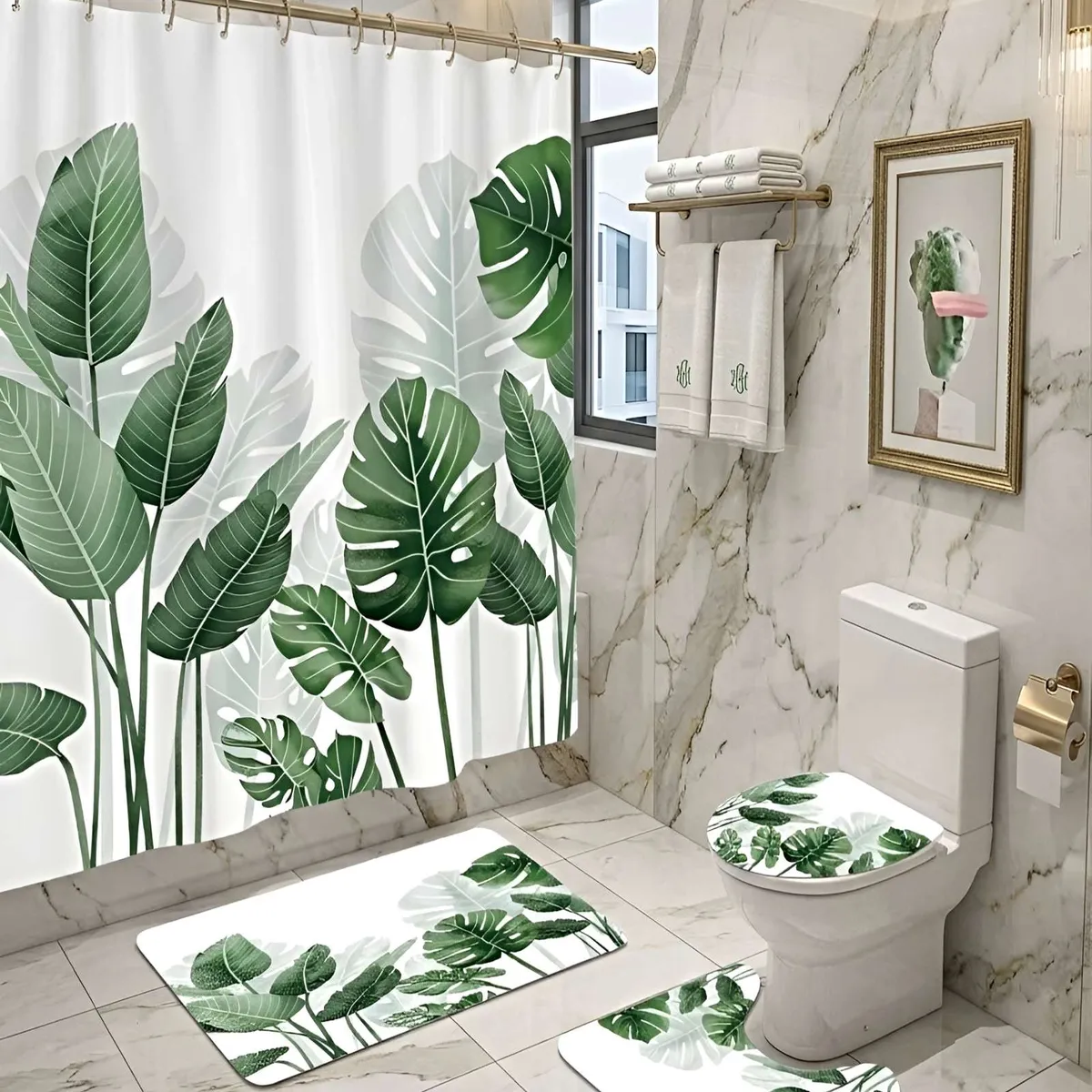 GENERICO - SET DE 4 PIEZAS PARA EL BAÑO ACCESORIOS