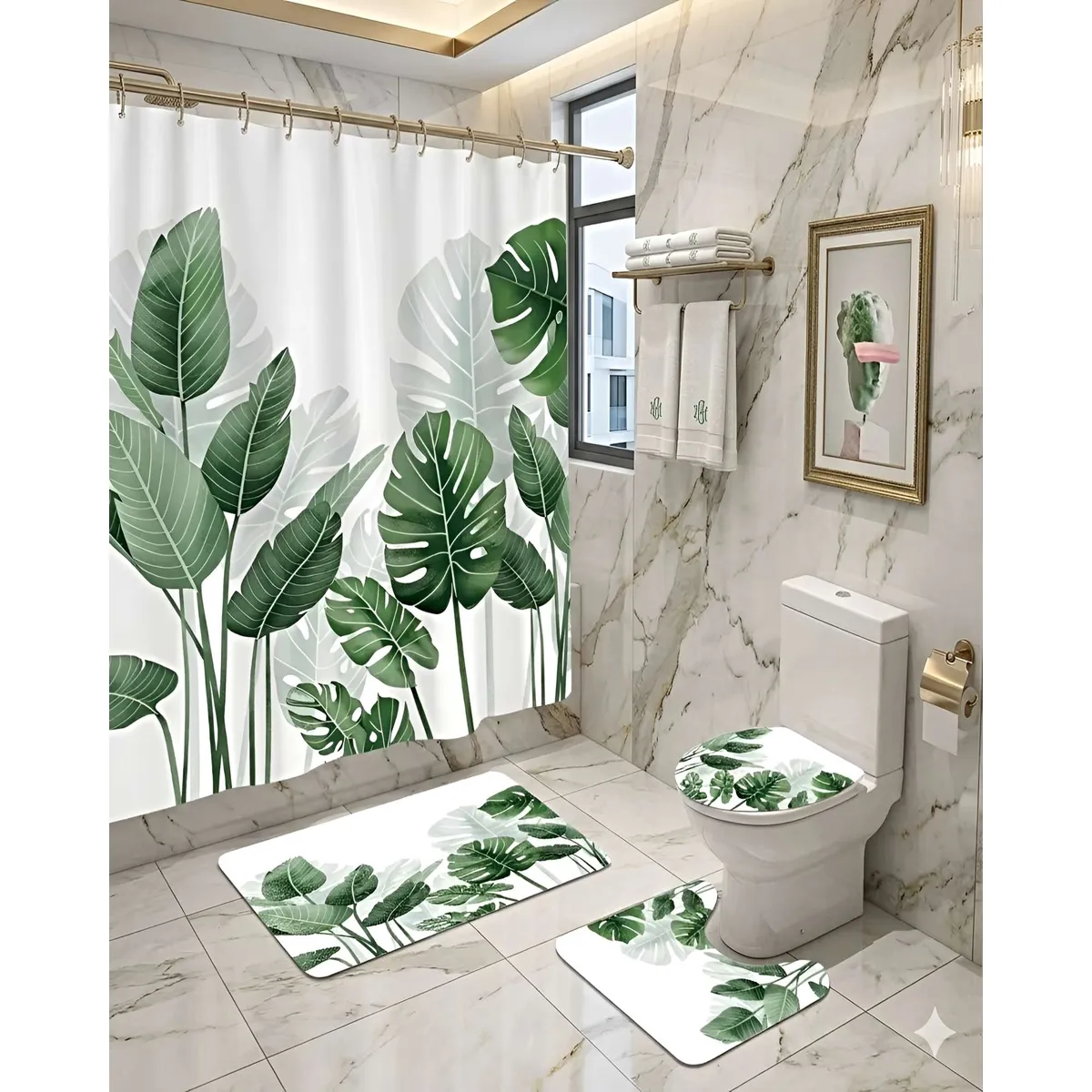 GENERICO - SET DE 4 PIEZAS PARA EL BAÑO ACCESORIOS