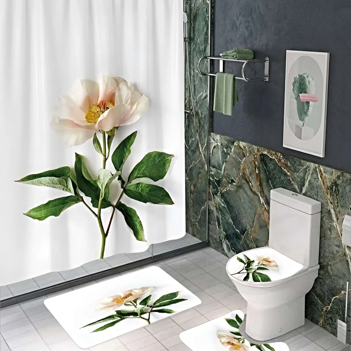GENERICO - SET DE 4 PIEZAS PARA EL BAÑO ACCESORIOS