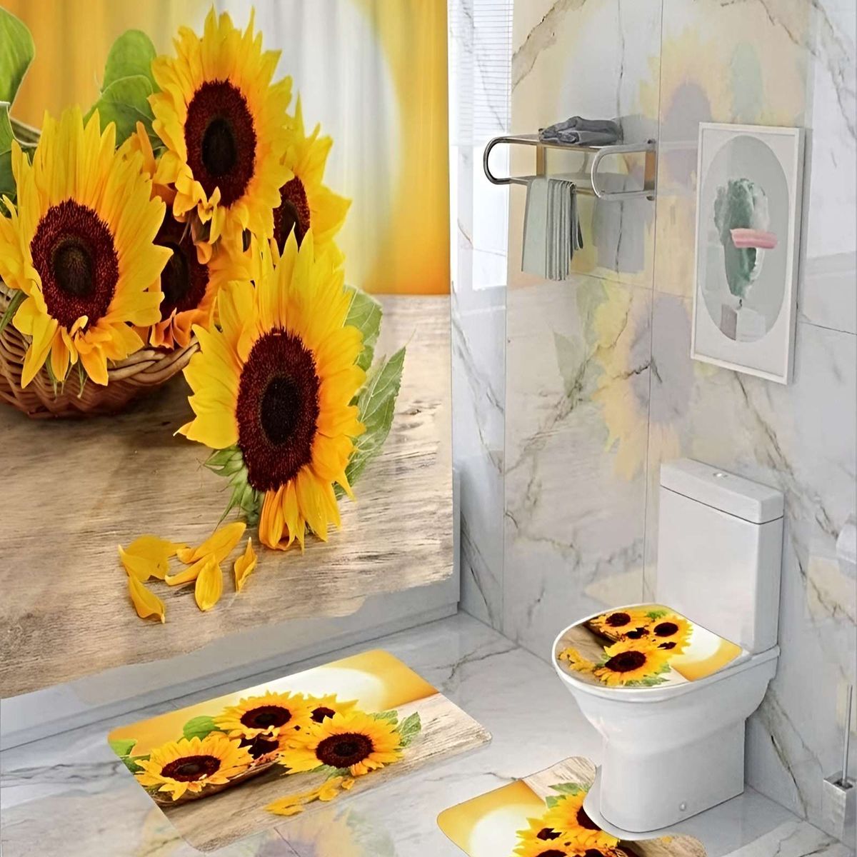 GENERICO - SET DE 4 PIEZAS PARA EL BAÑO ACCESORIOS