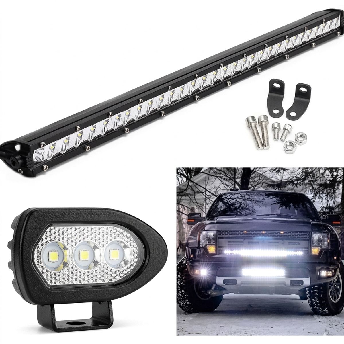 GENERICO - Focos o Barra de luz LED neblinera de 108W