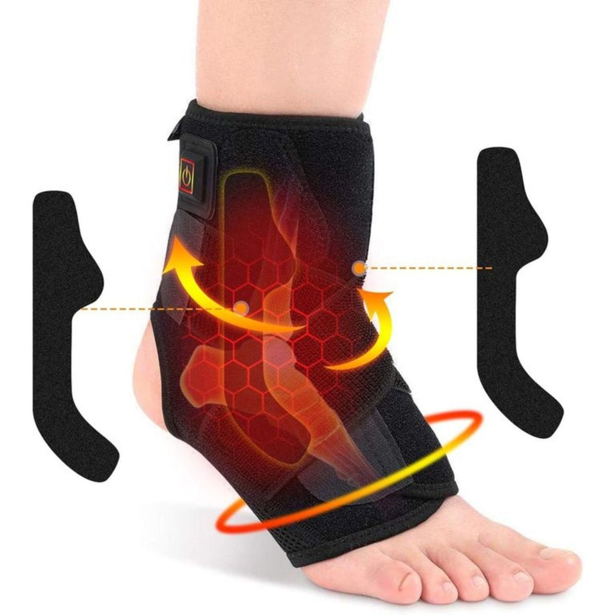 MOVI - Tobillera Térmica Ajustable con 3 Niveles de Calor para Alivio de Pie y Tobillo