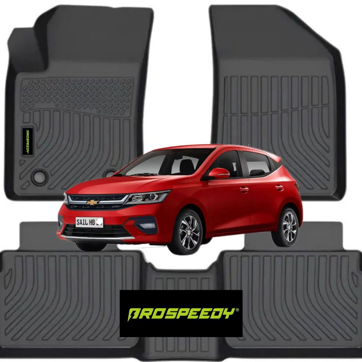 GENERICO - PISOS CALCE PERFECTO PROSPEEDY CHEVROLET SAIL HB 2024+ NEW 3PIEZAS