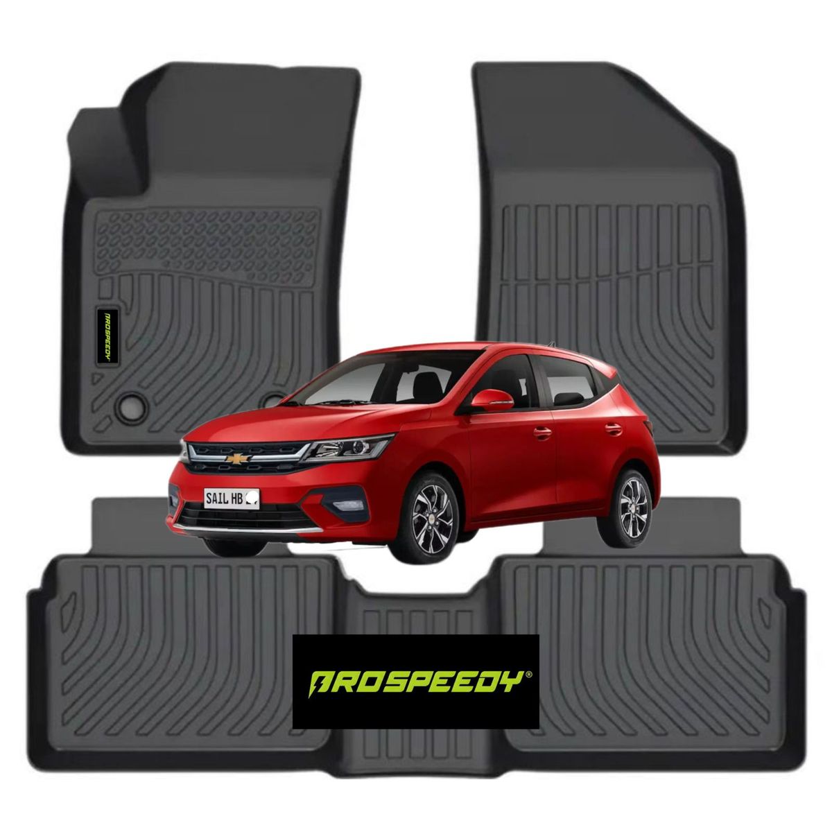 GENERICO - PISOS CALCE PERFECTO PROSPEEDY CHEVROLET SAIL HB 2024+ NEW 3PIEZAS