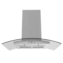 GRONER - Campana Isla Gröner Inox Glass T90