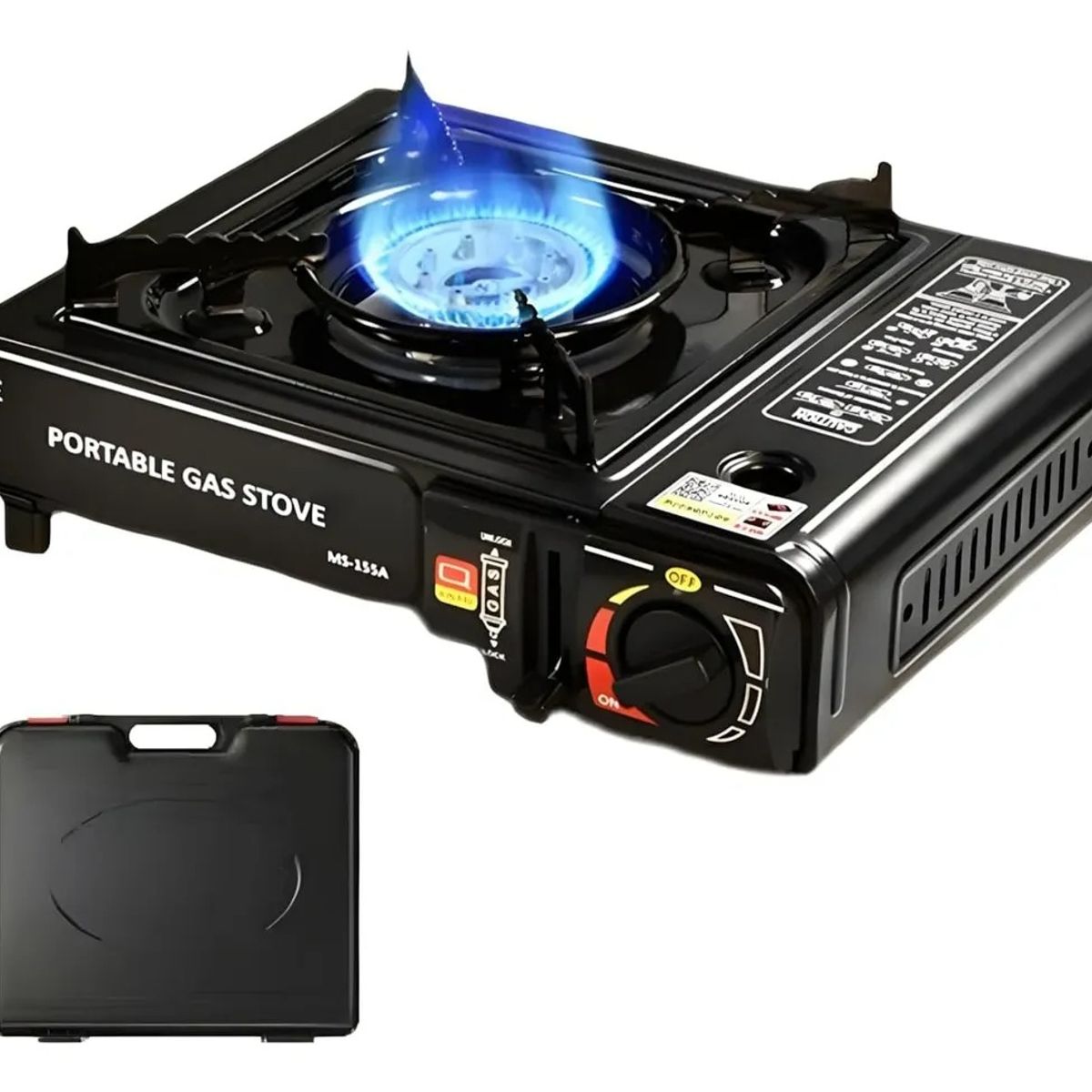 MOVI - COCINILLA CAMPING, CON MALETA PARA GAS Y GAS BUTANO