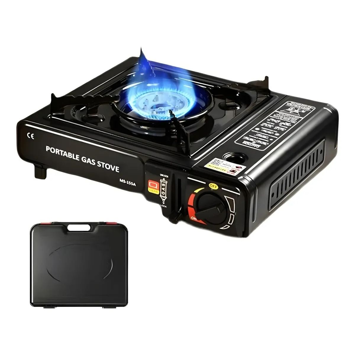 MOVI - COCINILLA CAMPING, CON MALETA PARA GAS Y GAS BUTANO