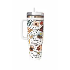 GENERICO - Vaso Térmico Harry Potter 1.2 Litros Acero Inoxidable con Bombilla modelo 2
