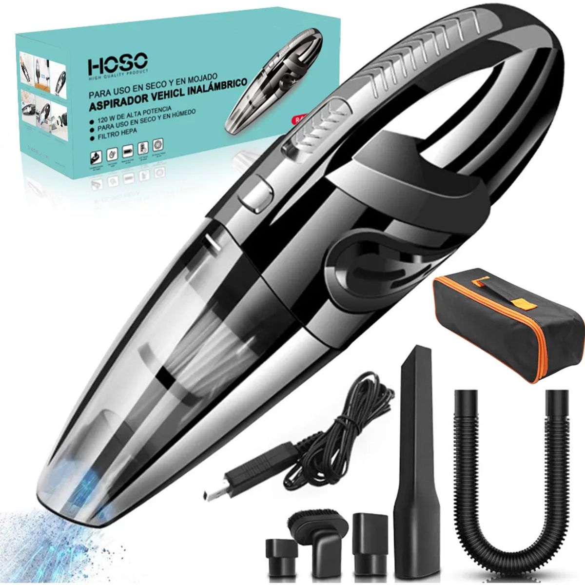 MOVI - Aspiradora Inalámbrica para Auto y Hogar con Accesorios  Aspiradora Portátil Recargable