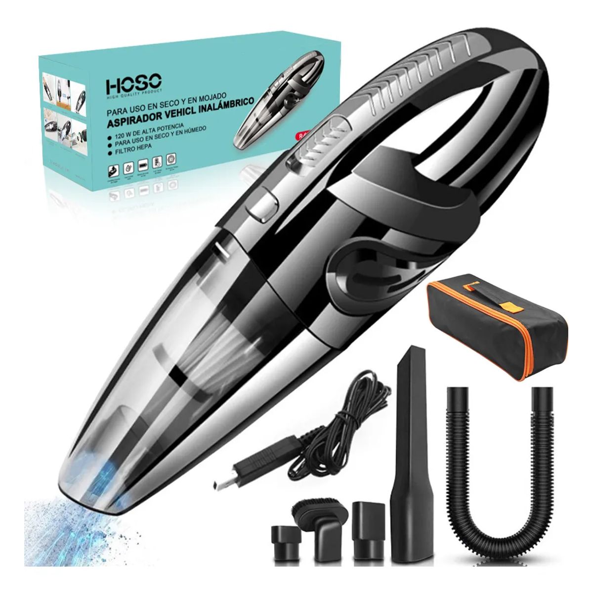 MOVI - Aspiradora Inalámbrica para Auto y Hogar con Accesorios  Aspiradora Portátil Recargable