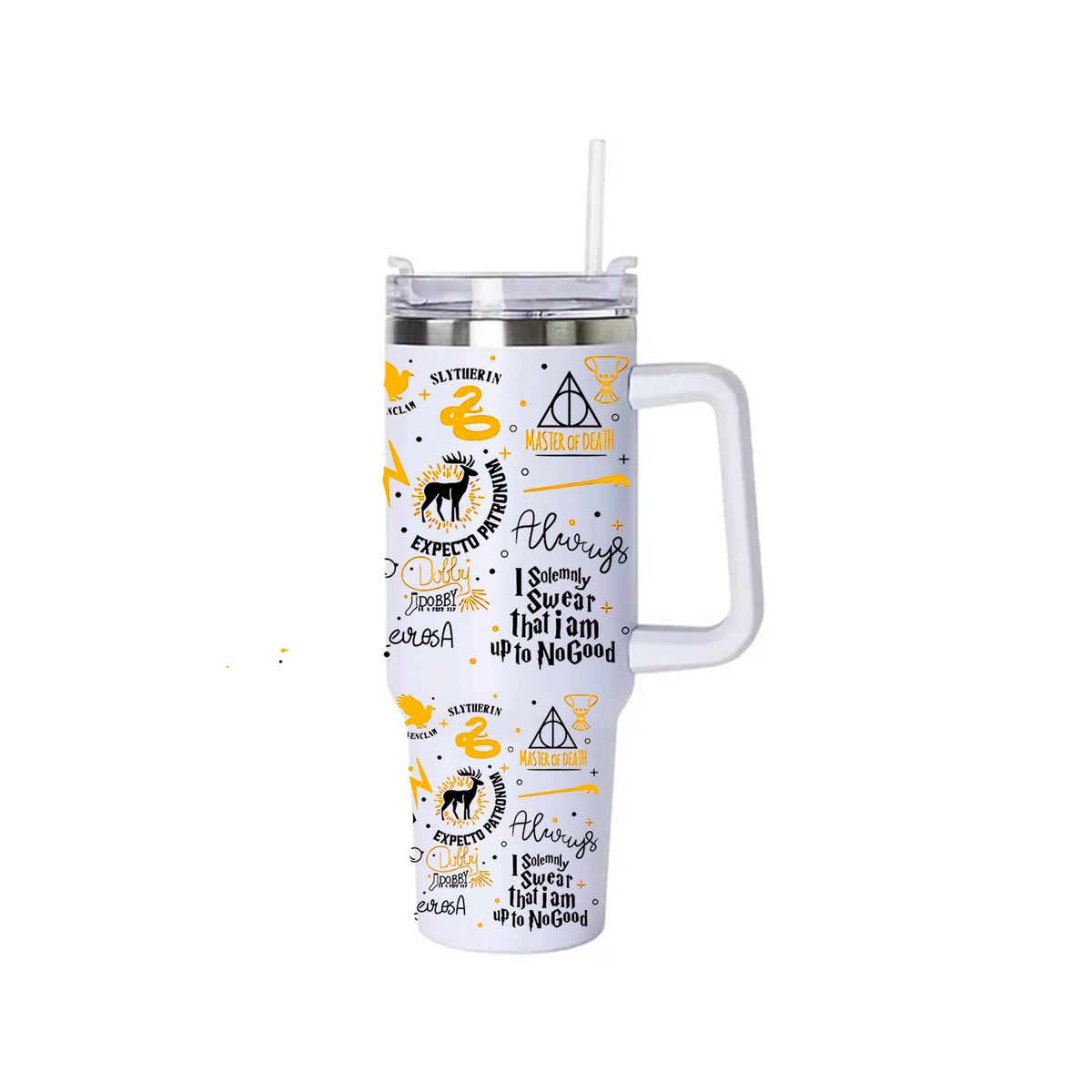 GENERICO - Vaso Térmico Harry Potter 1.2 Litros Acero Inoxidable con Bombilla modelo 3