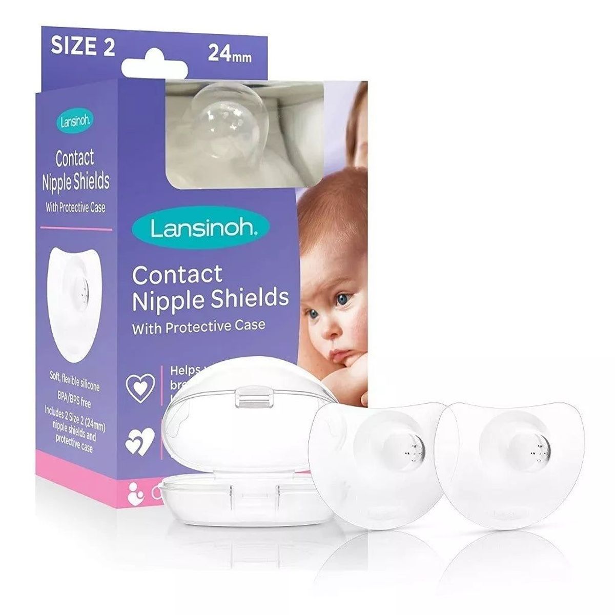 LANSINOH - Pack 2 Pezoneras Protectores Maternos Lansinoh 24mm