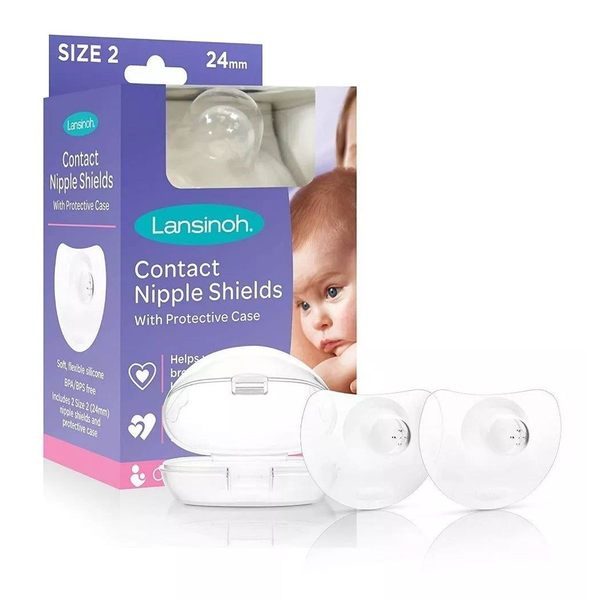 LANSINOH - Pack 2 Pezoneras Protectores Maternos Lansinoh 24mm