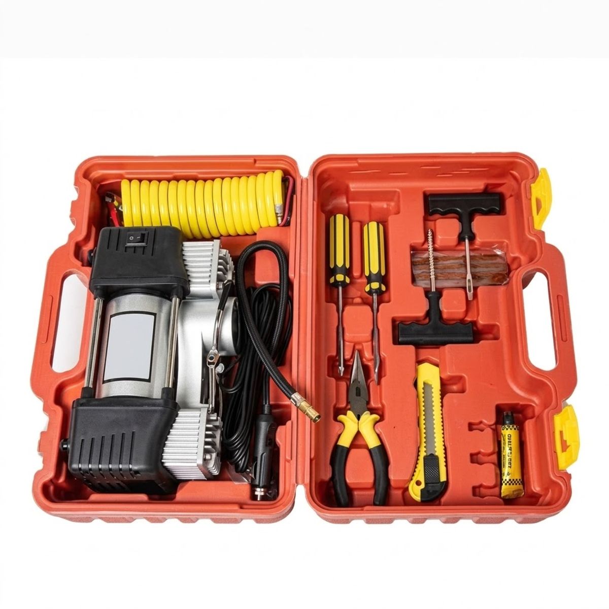 GENERICO - Kit de Compresor de Aire de Doble Cilindro 3 en 1