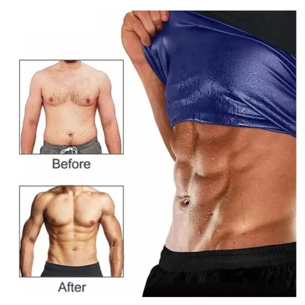 MOVI - Faja Reductora Térmica Para Hombre - Reduce, Tonifica, Moldea