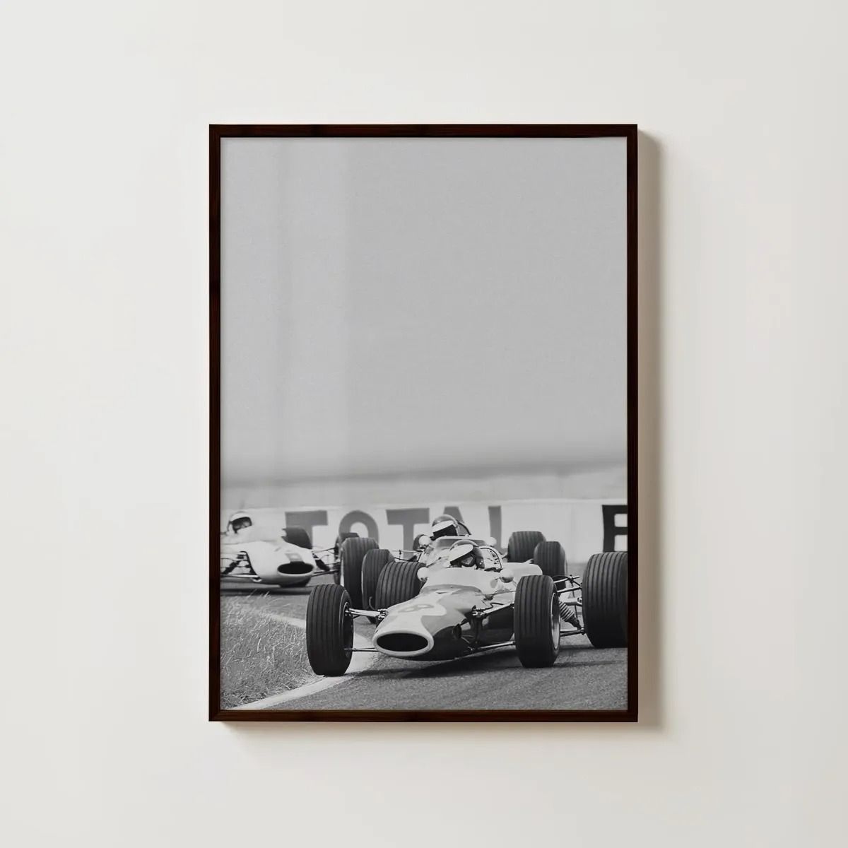 GENERICO - Cuadro Fórmula 1 Inicios Set 3 Cuadros Historia F1 Clásica Decoración Automovilismo Marco