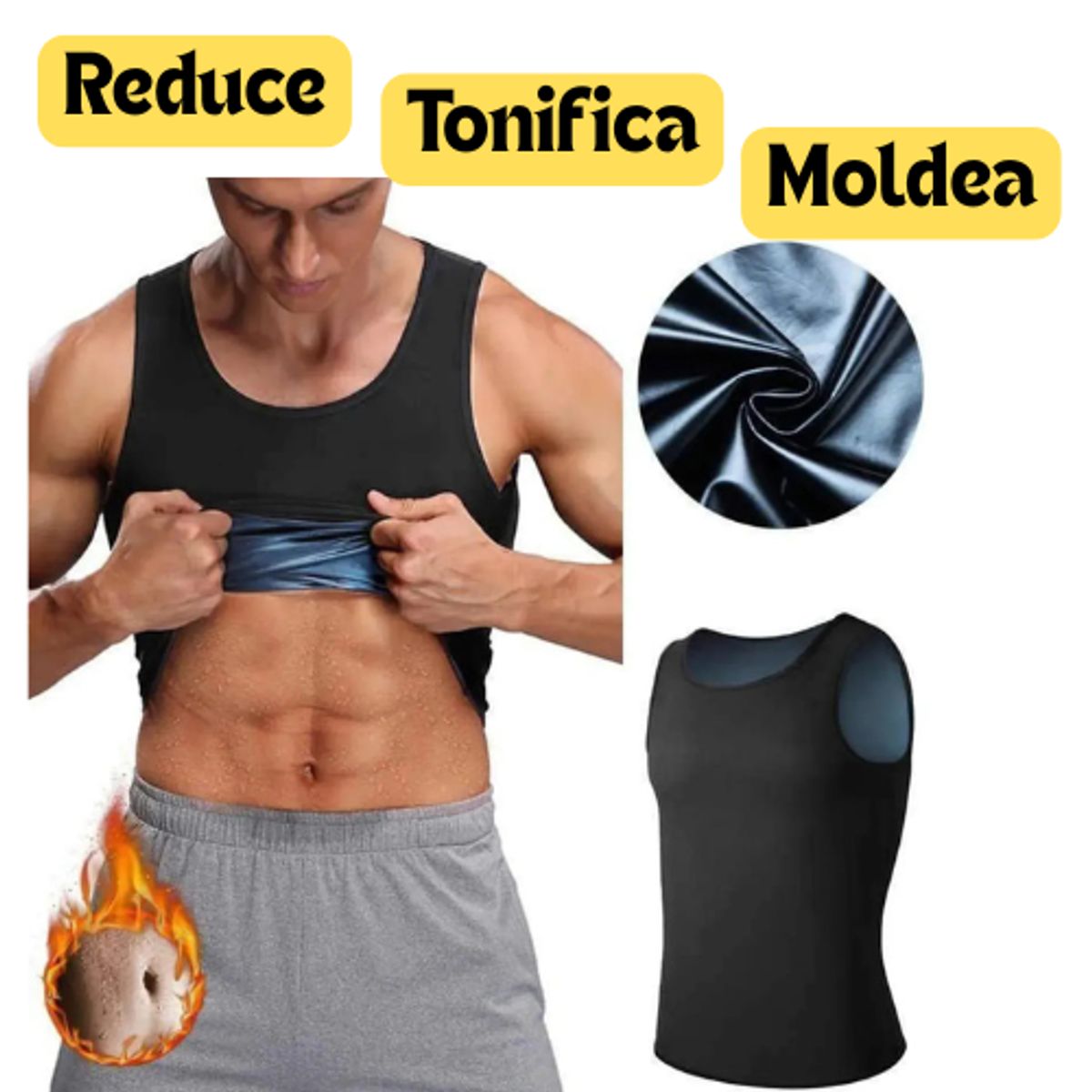 MOVI - Faja Reductora Térmica Para Hombre . Reduce, Tonifica - Moldea