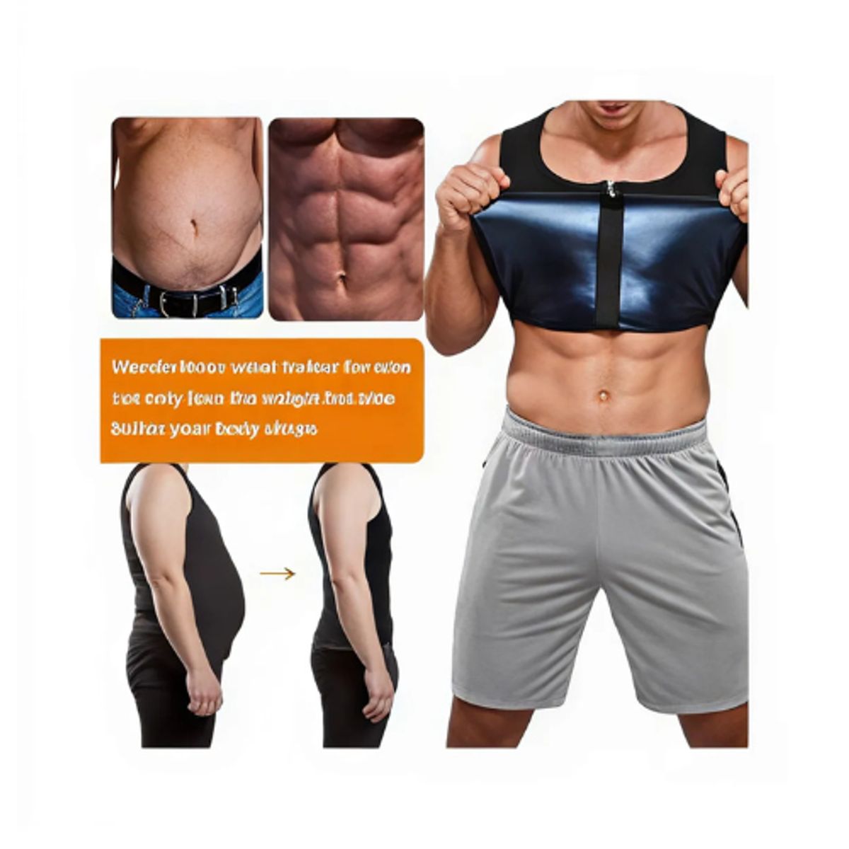 MOVI - Faja Reductora Térmica Para Hombre . Reduce, Tonifica - Moldea