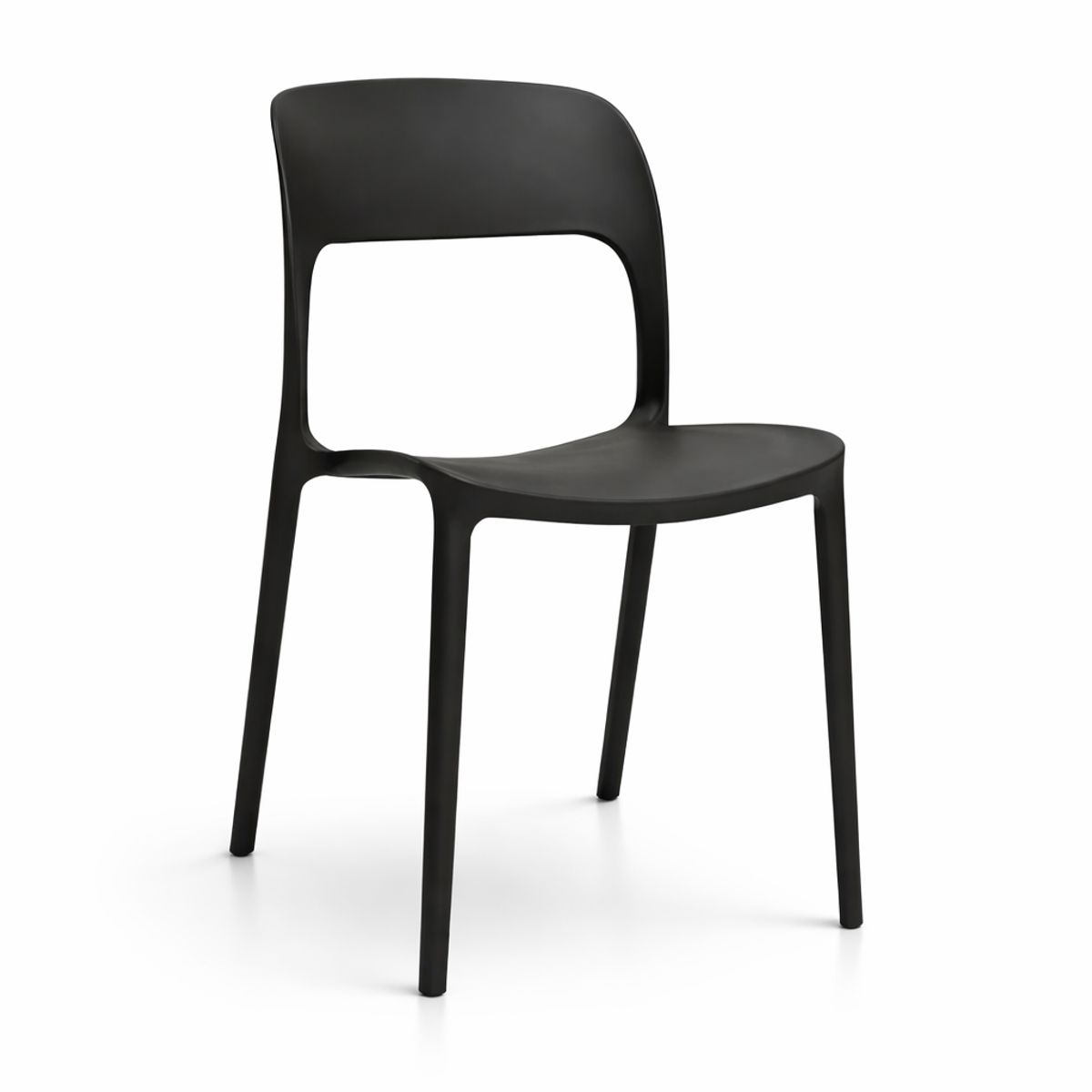 SPACE HOME - Silla Moderna Negra 43x41x83 Cm Para Comedor Terraza U Oficina