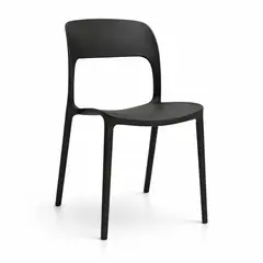 SPACE HOME - Silla Moderna Negra 43x41x83 Cm Para Comedor Terraza U Oficina
