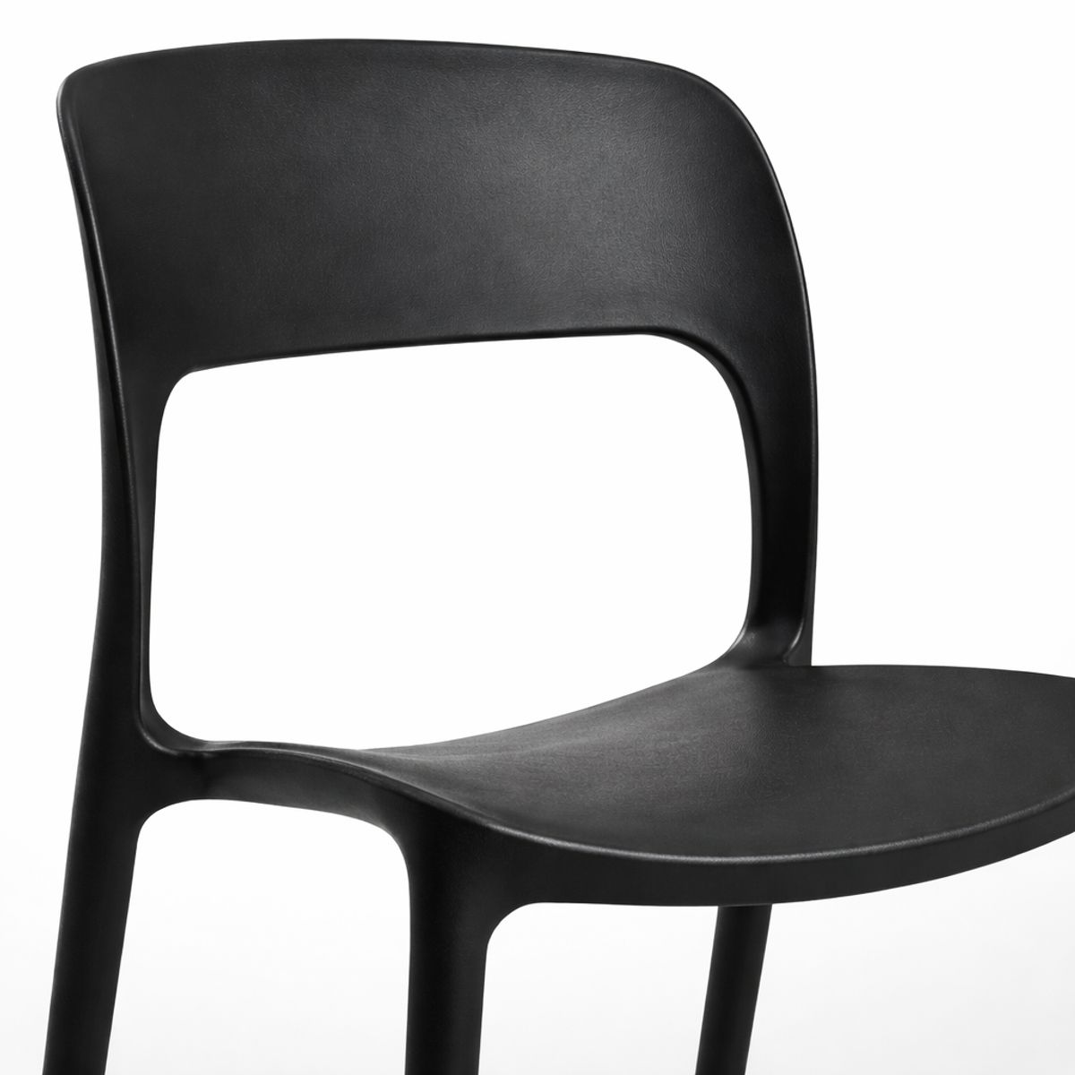 SPACE HOME - Silla Moderna Negra 43x41x83 Cm Para Comedor Terraza U Oficina