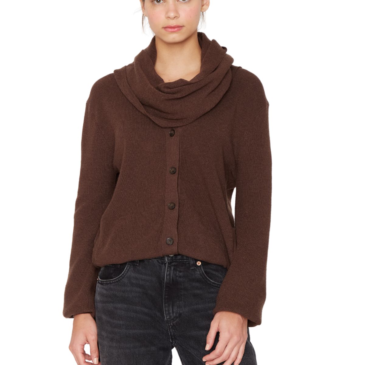 JACINTA TIENDA - Chaleco Coat café Jacinta Tienda