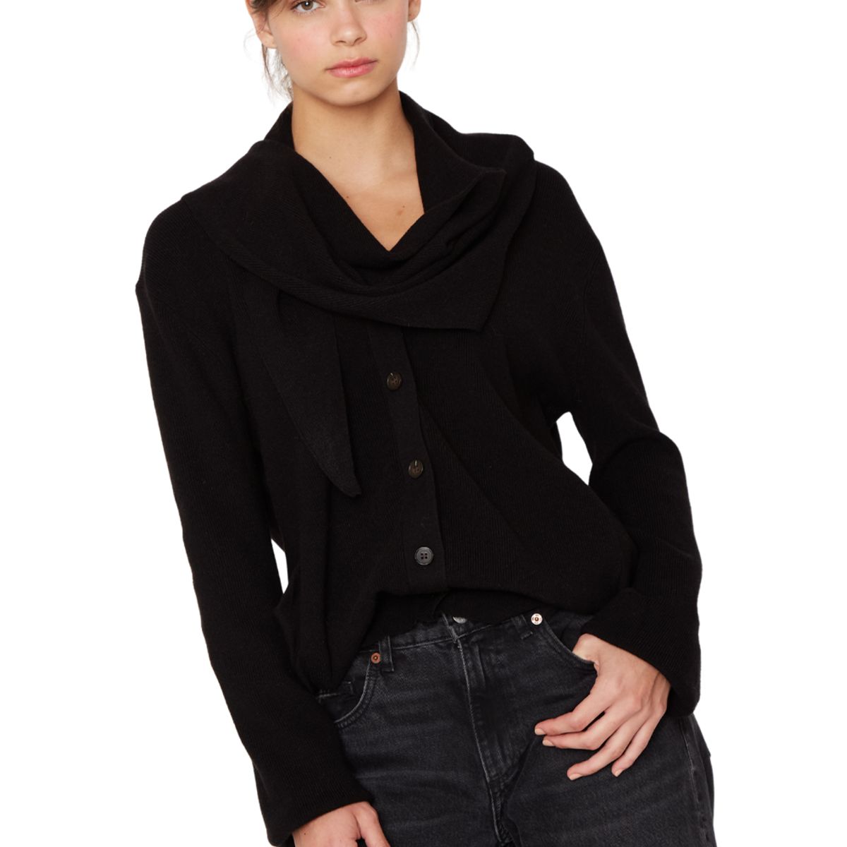 JACINTA TIENDA - Chaleco Coat negro Jacinta Tienda