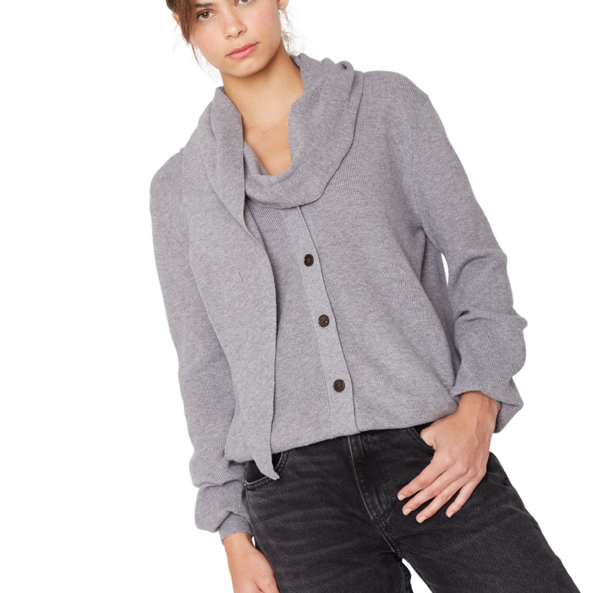 JACINTA TIENDA - Chaleco Coat gris Jacinta Tienda