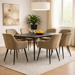 SPACE HOME - Butacas Tapizadas Pack 4 Para Comedor U Oficina