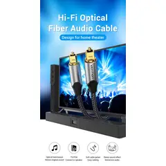 GENERICO - Cable De Sonido Óptico Toslink 1m Hi-fi