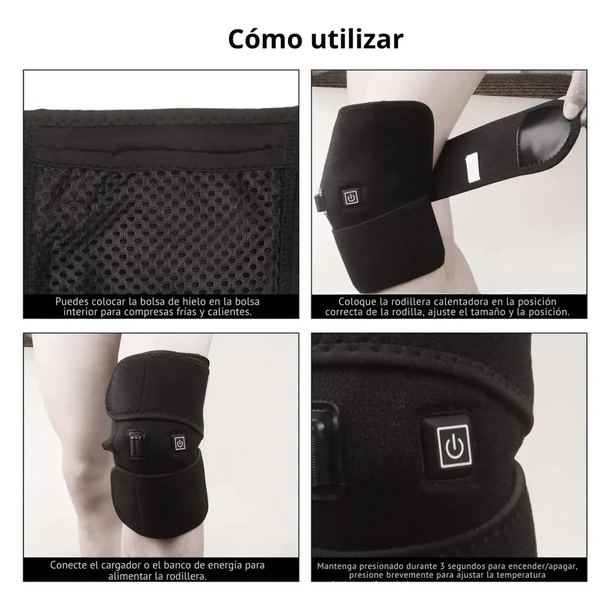 MOVI - RODILLERA CON 3 NIVELES DE CALOR