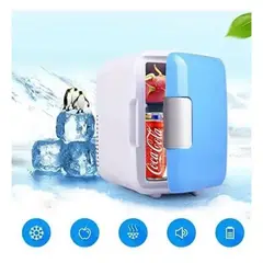 GENERICO - Cooler mini refrigerador auto 12 Volts celeste