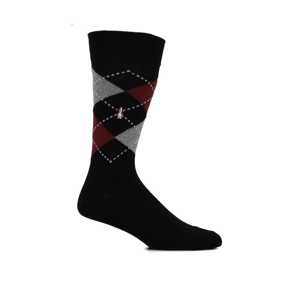 HUSH PUPPIES - Calcetín Algodón Hombre C Cuff Argyle Negro HUSH PUPPIES