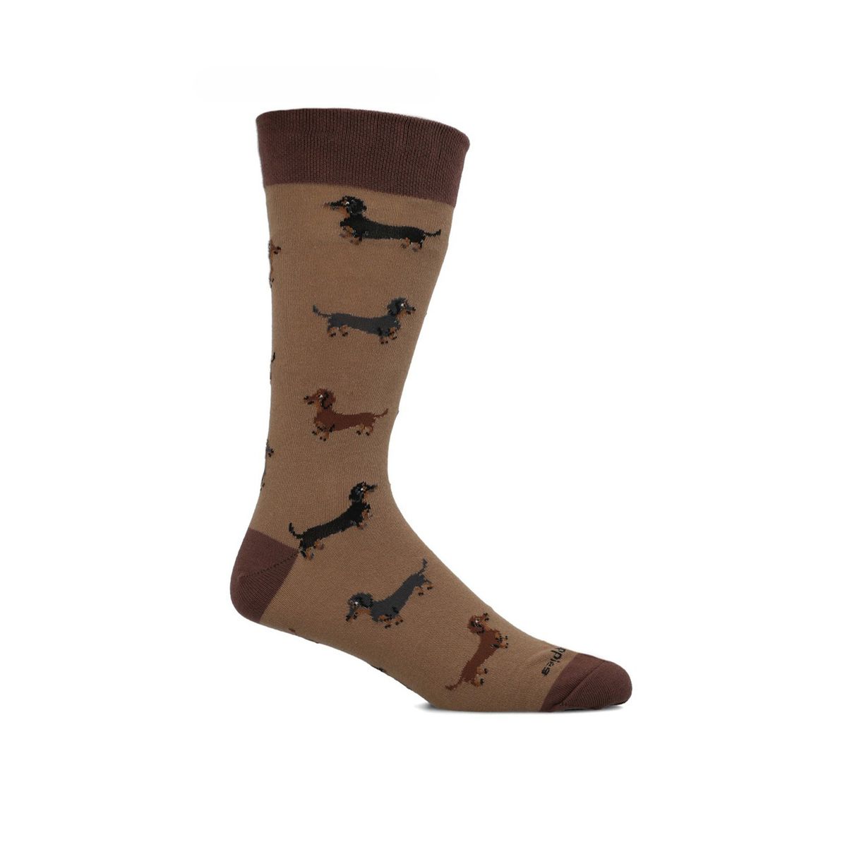 HUSH PUPPIES - Calcetín Algodón Hombre C Cuff Dachshnd Café HUSH PUPPIES