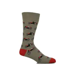 HUSH PUPPIES - Calcetín Algodón Hombre C Cuff Moto Verde