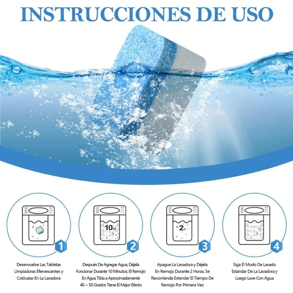 MOVI - SET 12 PASTILLAS PARA LIMPIAR LAVADORA
