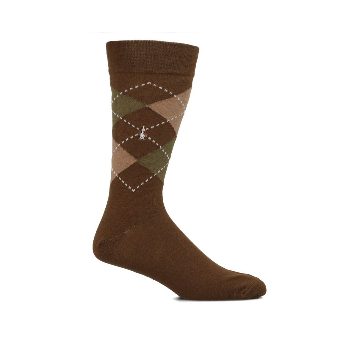 HUSH PUPPIES - Calcetín Algodón Hombre C Cuff Argyle Café HUSH PUPPIES
